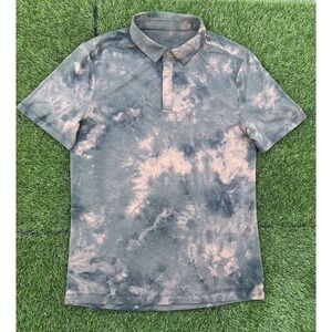 Lululemon Evolution, Short Sleeve Polo, Diamond Dye, Sedona Sunset Graphite, S